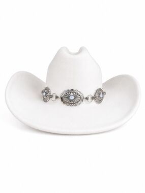 Illuma Western Cowboy Hat with Silver-Tone Concho Band